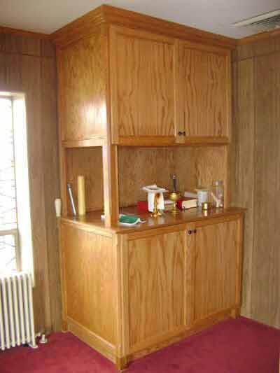 Church Synagogue Sacristy Communion Oak Cabinets Cabinet Storage