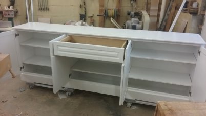 TV Cabinet Cabinets Entertainment White Paint Drawer Drawers Storage Adjustable Shelf Shelves