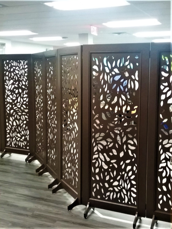 Wood Room divider privacy screen